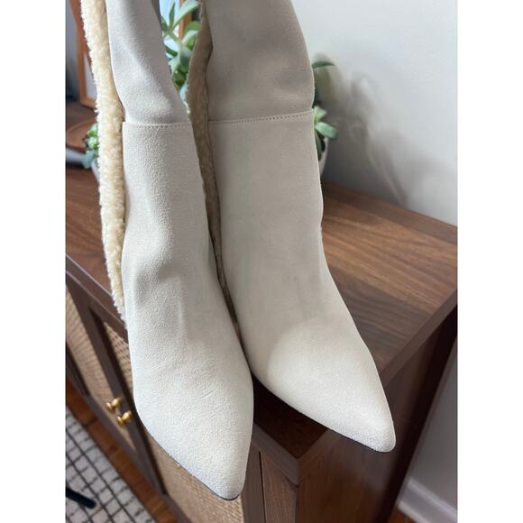 NEW IRO Merak Boot Pull-On Pointed Toe Stiletto Heel Shoes Ecru Cream Size: 7 - Picture 6 of 8